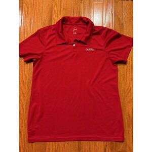 QuikTrip Embroidered Logo Polo Shirt Mens Size Medium Red Golf Casual *